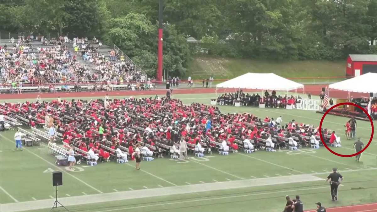 Woman confronts Brockton mayor at high school graduation