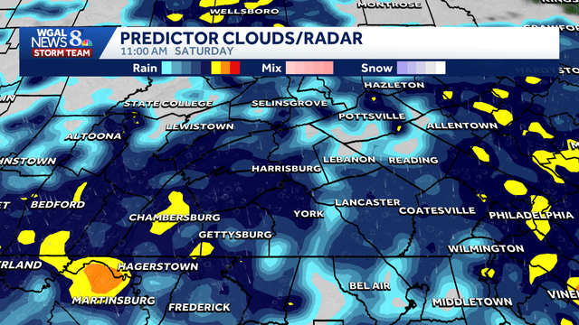 South-central Pennsylvania forecast calls for widespread rain on Saturday
