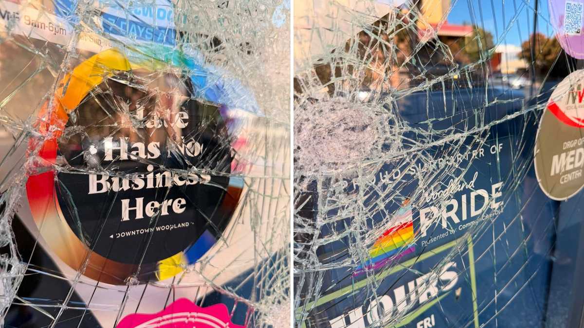 Woodland pharmacy says storefront was smashed and painted with anti-gay slur