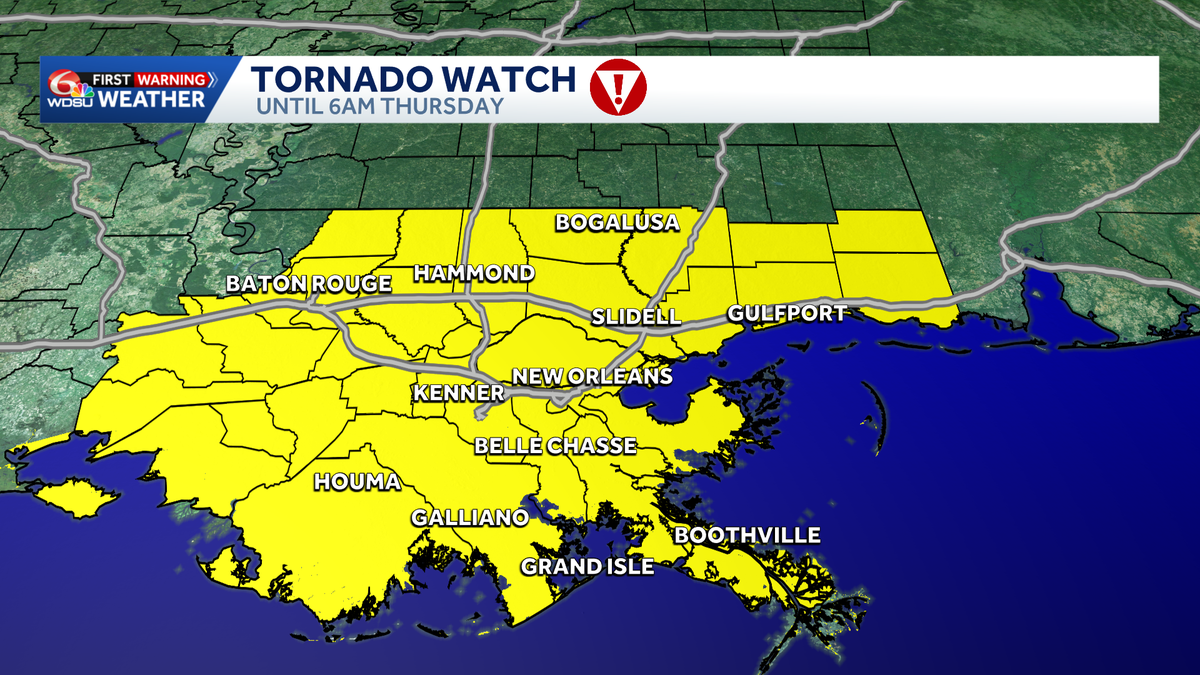Tornado Watch issued for New Orleans Metro. What you need to know