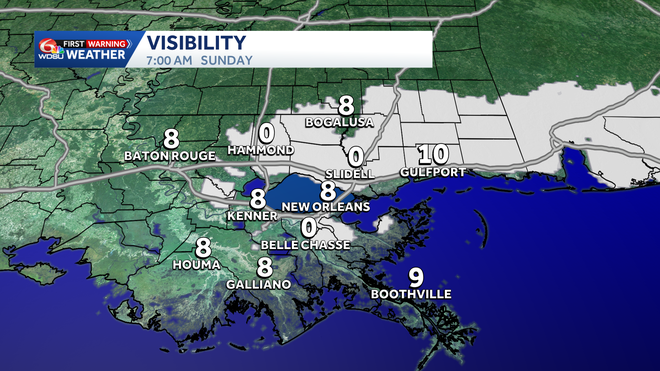 Warm and breezy on Sunday with patchy morning fog possible