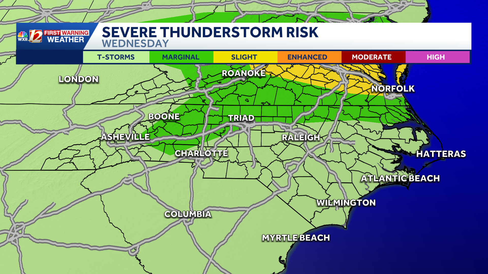 Isolated severe storms may develop late Wednesday. Possible heavy rains ...