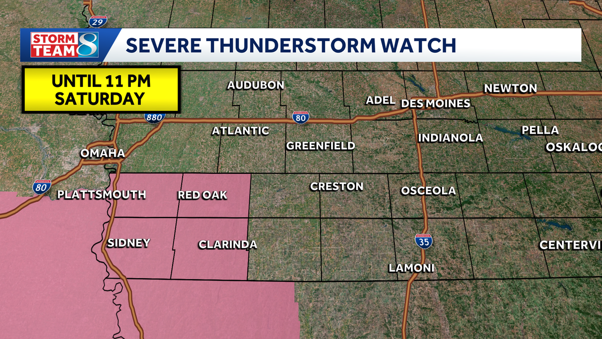 Iowa weather: Evening storms, then blue skies Sunday