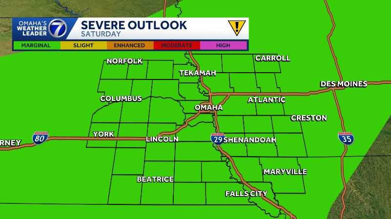 Showers and storms for Nebraska, Iowa over the weekend