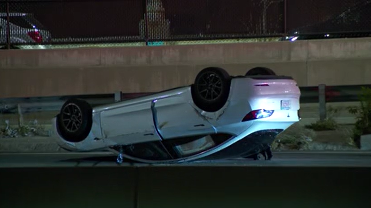 Two lanes shut down on Mass Pike after rollover crash