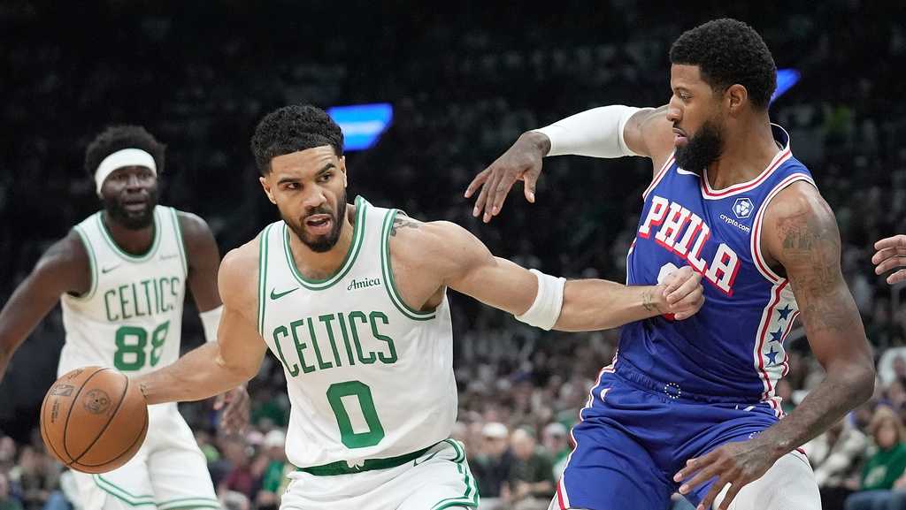 Celtics dominate 76ers in Game 1 on backs of Tatum, Brown performances