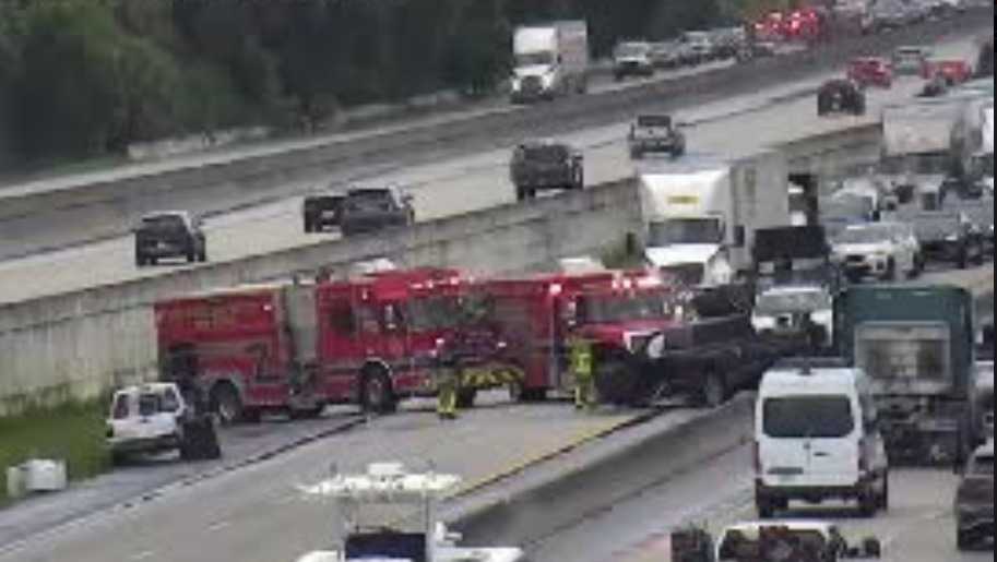 First responders at scene of vehicle crash on Florida's Turnpike in Martin County