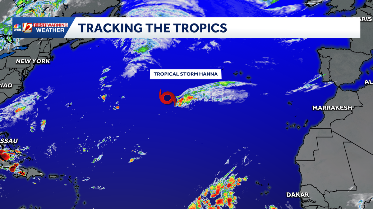 Tropical Storm Hanna is struggling to survive in the Atlantic after a recent surge of activity
