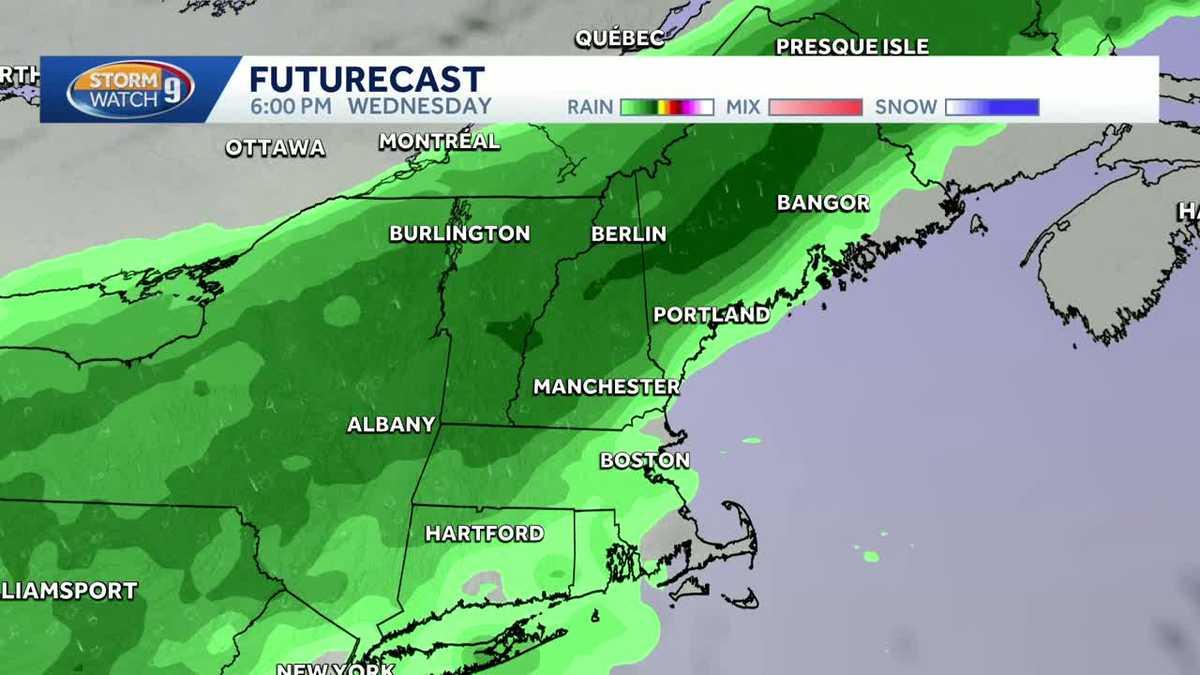 Tracking thunderstorm chances Tuesday afternoon in northern New Hampshire