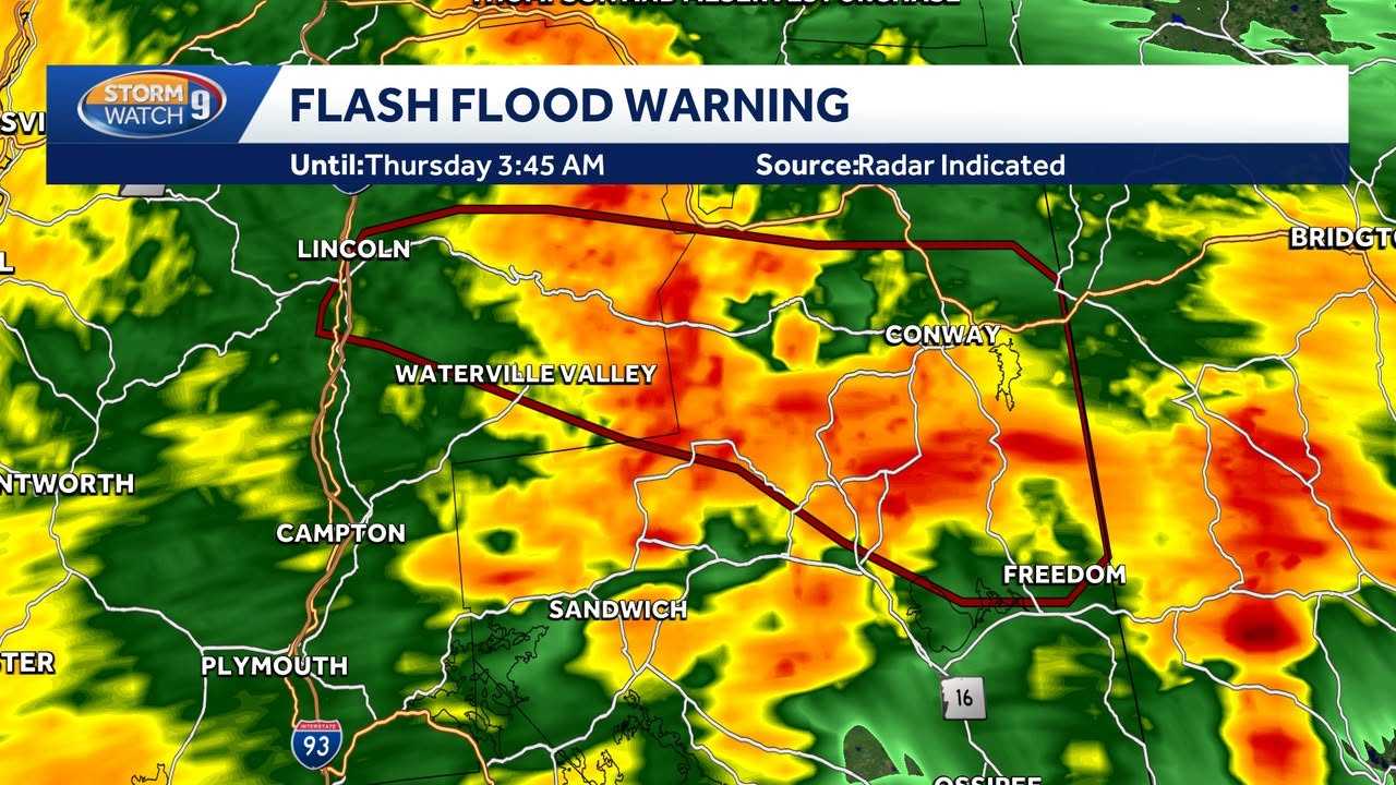 Madison, New Hampshire flooding: Route 113 partially closed - WMUR