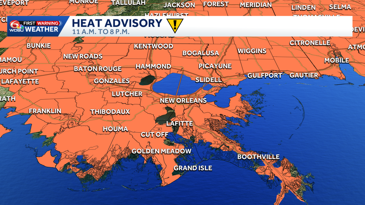 Impact Day: Feeling up to 110°-112° as the entire area is under a Heat Advisory today