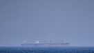 A bulk carrier ship anchored in the Strait of Hormuz, Saturday, April 18, 2026. (AP Photo)