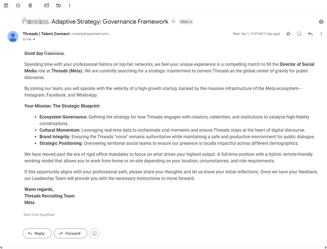 an example of a scam email