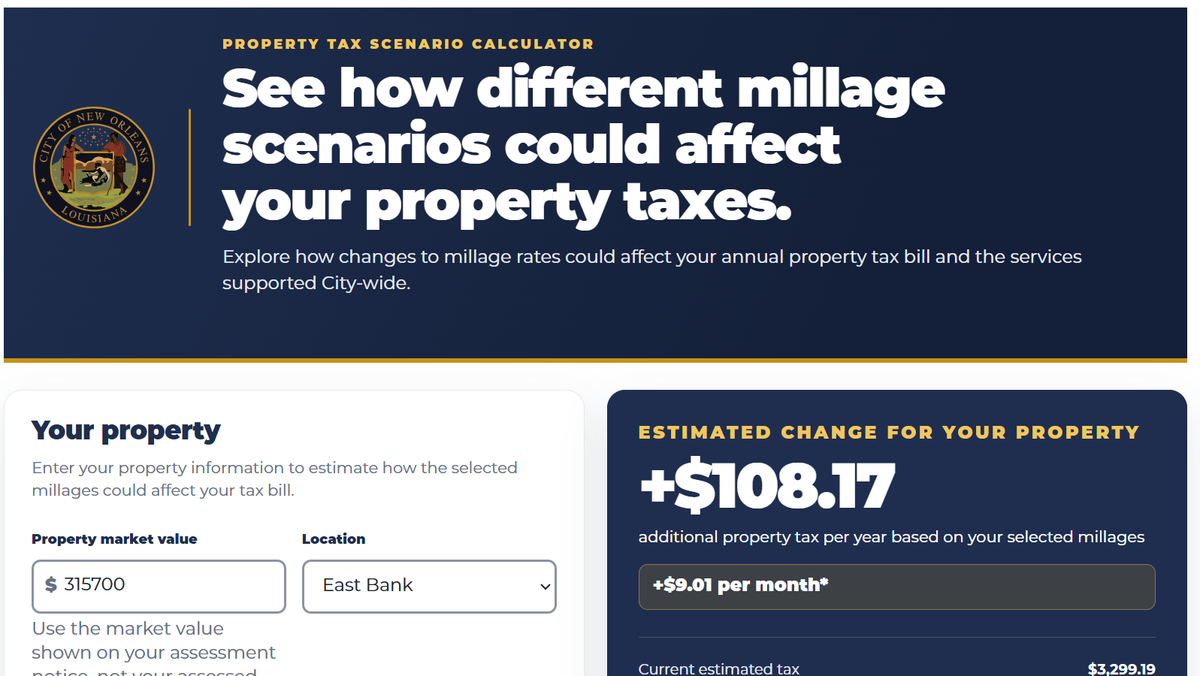 New Orleans launches property tax calculator to estimate bill increases
