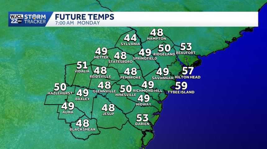Brief cooldown arrives for Southeast Georgia and the Lowcountry early ...