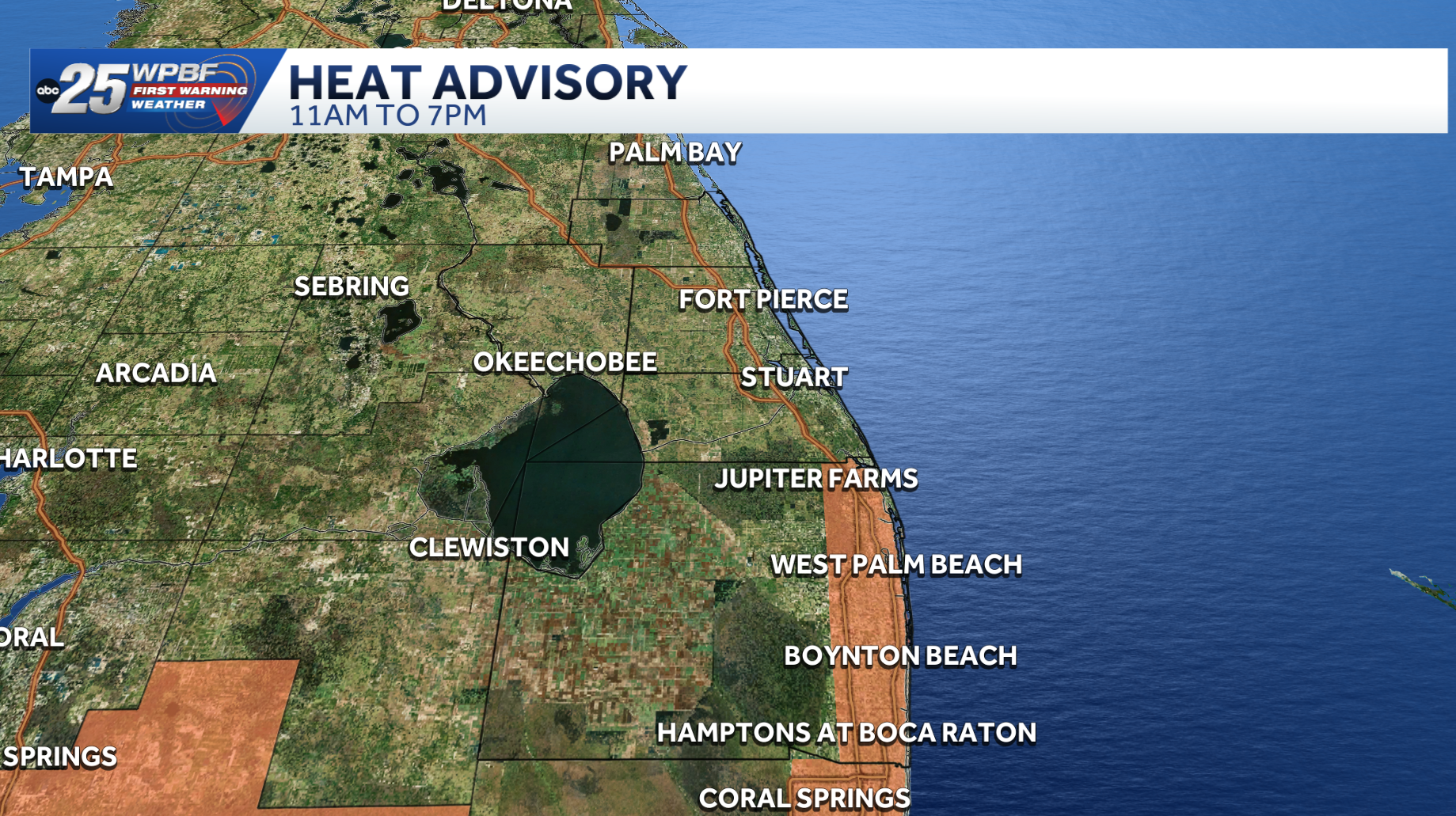 Heat advisory issued for Palm Beach County with feels-like temps in the 100s