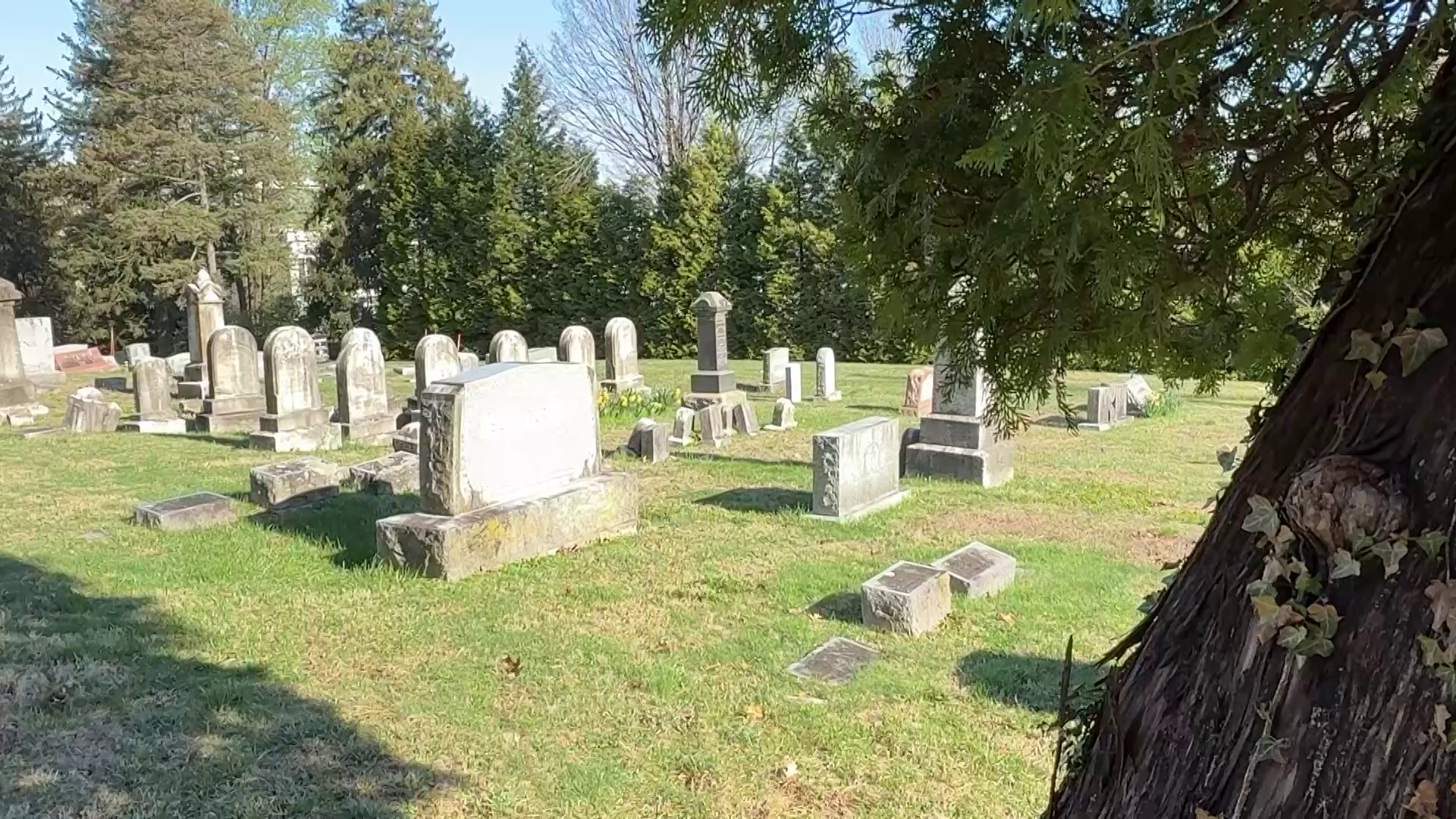Workers at Prospect Hill Cemetery in Towson search for unmarked graves