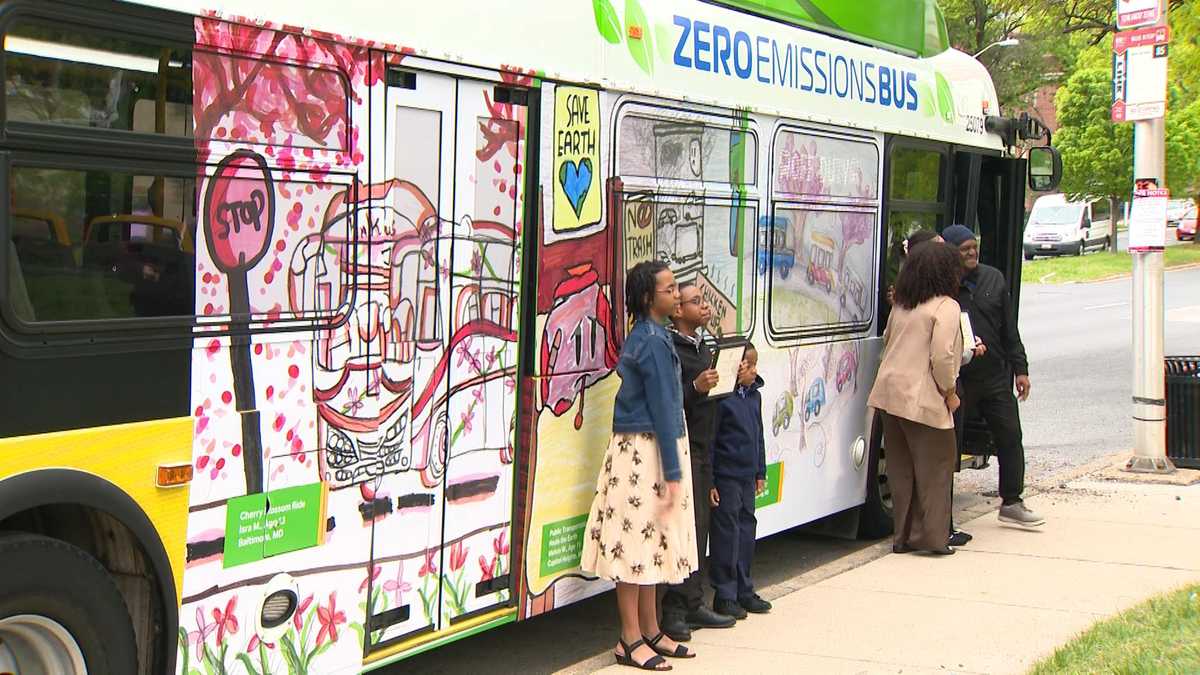 MTA adds two zero-emission pieces of art to Baltimore's fleet of buses