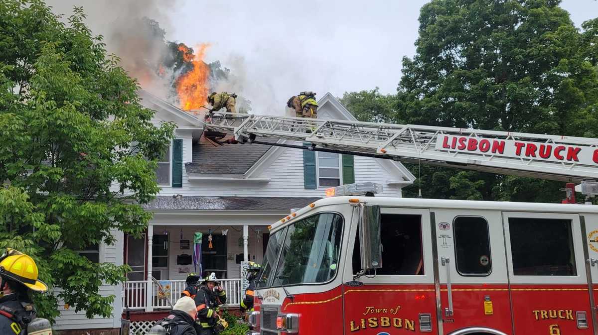 Parrot, cat rescued as flames shoot from home following reported explosion in Lisbon