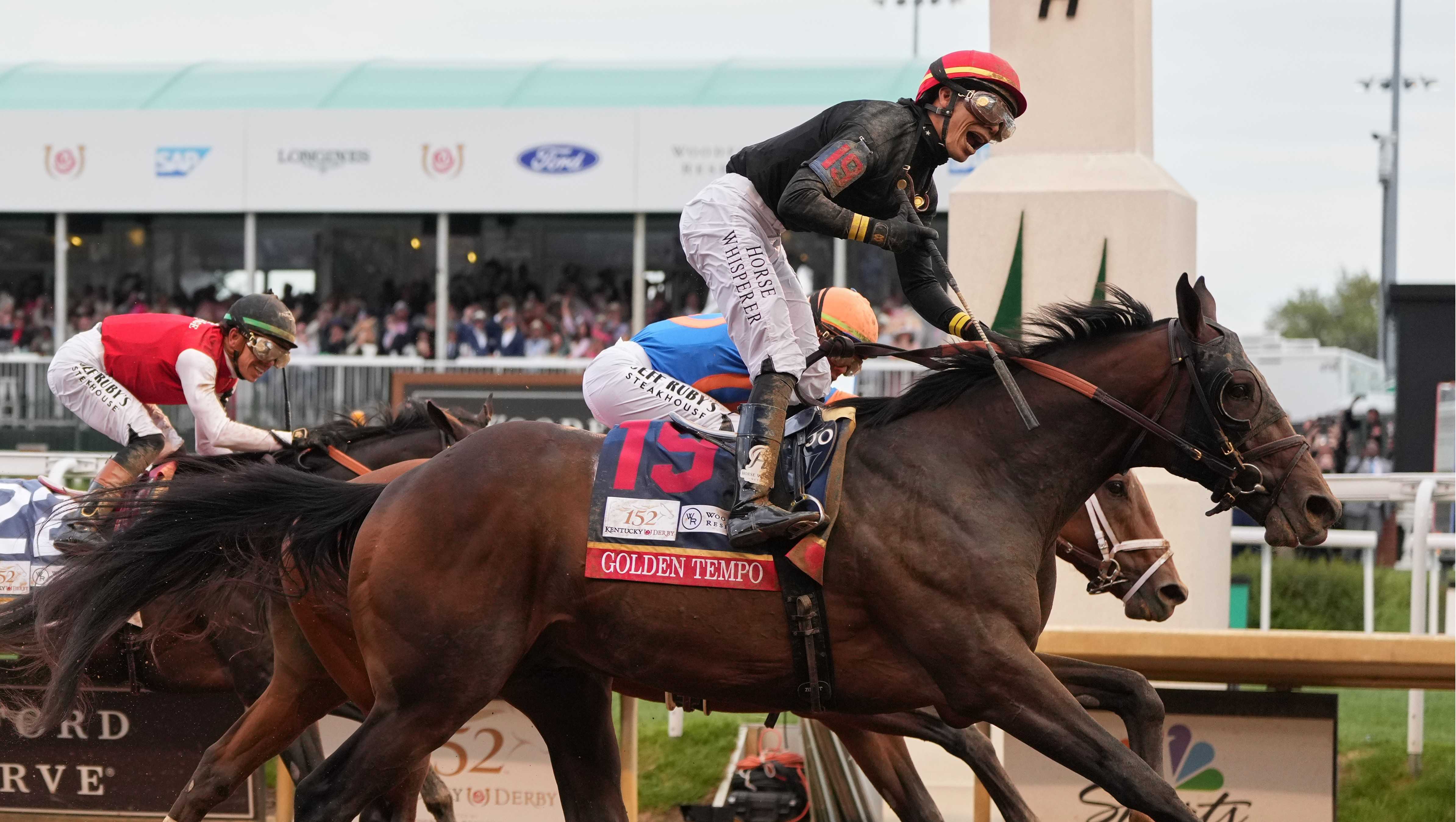 History at Churchill Downs, as Golden Tempo wins the Kentucky Derby