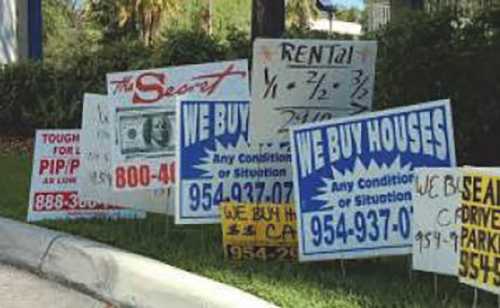 X20 Sign Mauldin police asks residents to stop posting snipe signs