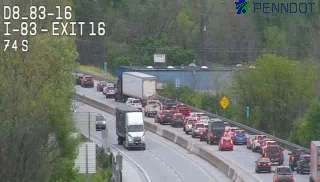 Crash causes lane restrictions on I-83 in York Township