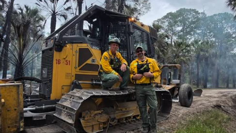 Brush fire was contained in Okeechobee County
