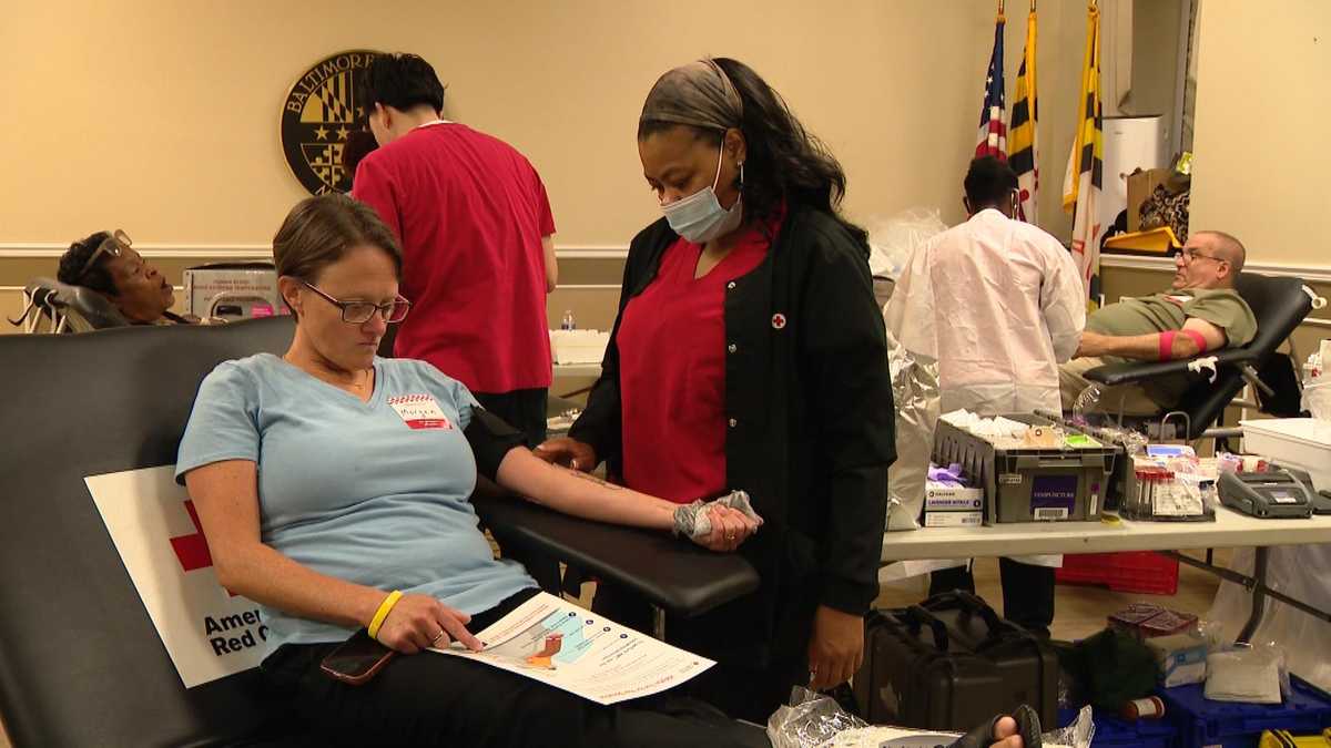 Dozens donate blood in Baltimore County amid national emergency