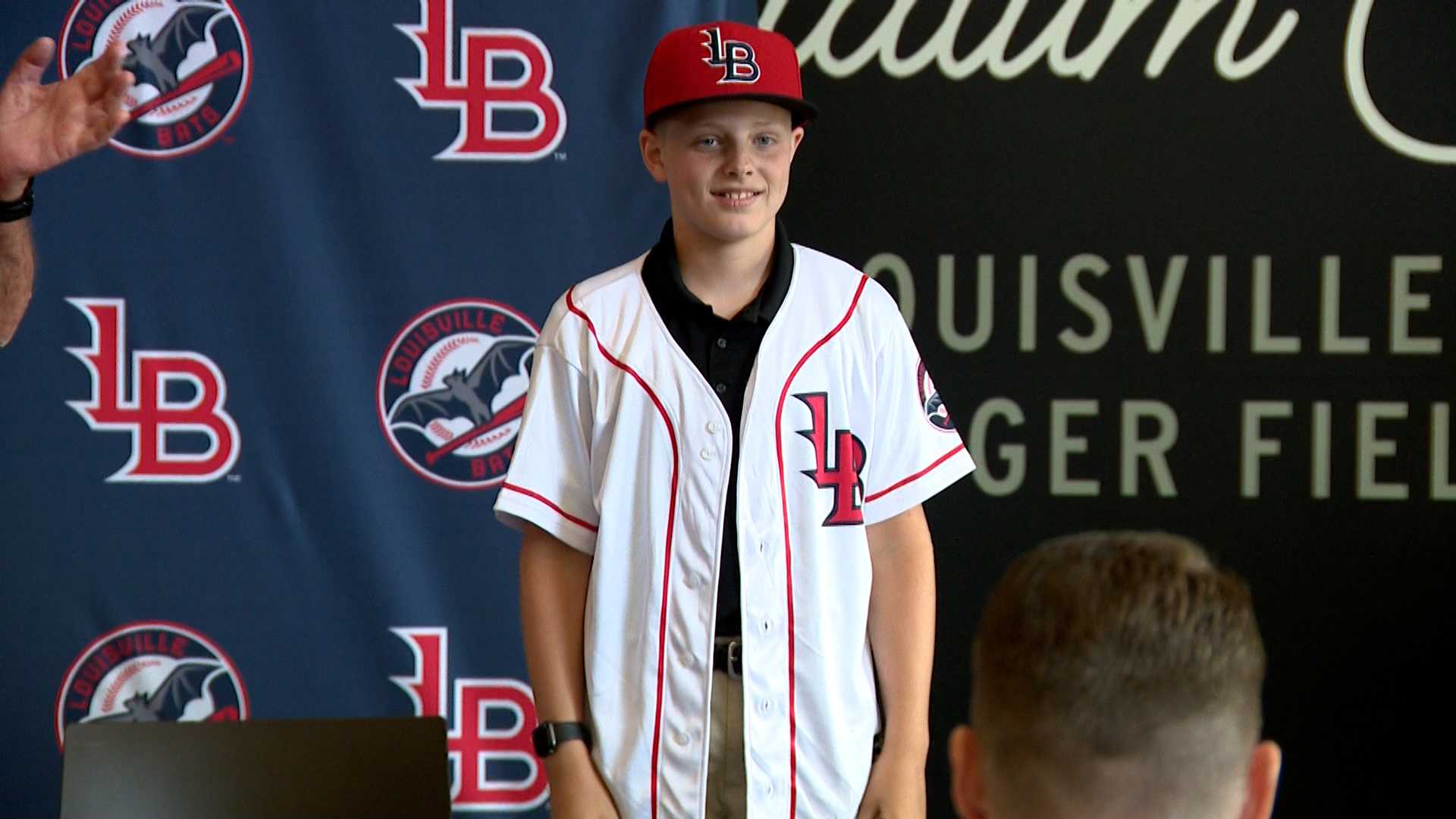 Louisville Bats sign 12-year-old Norton Children's Super Kid to one-day contract
