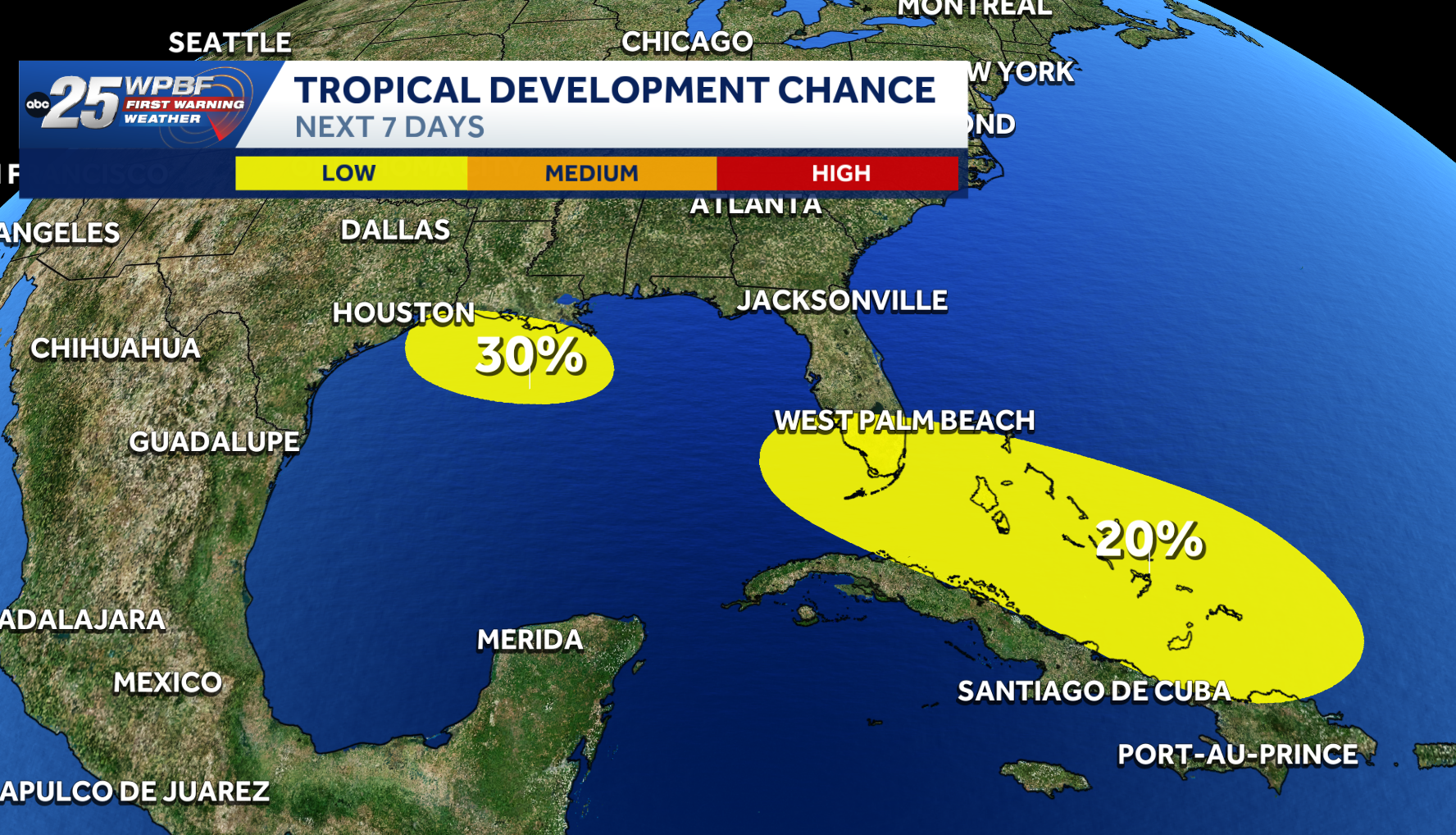 National Hurricane Center tracks two systems with low development chances