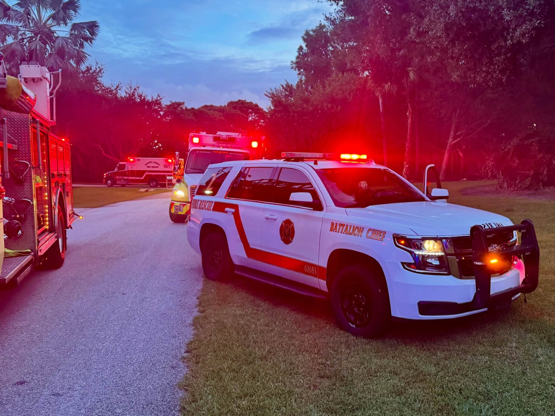 Two people, dog escape safely after garage fire in Jensen Beach
