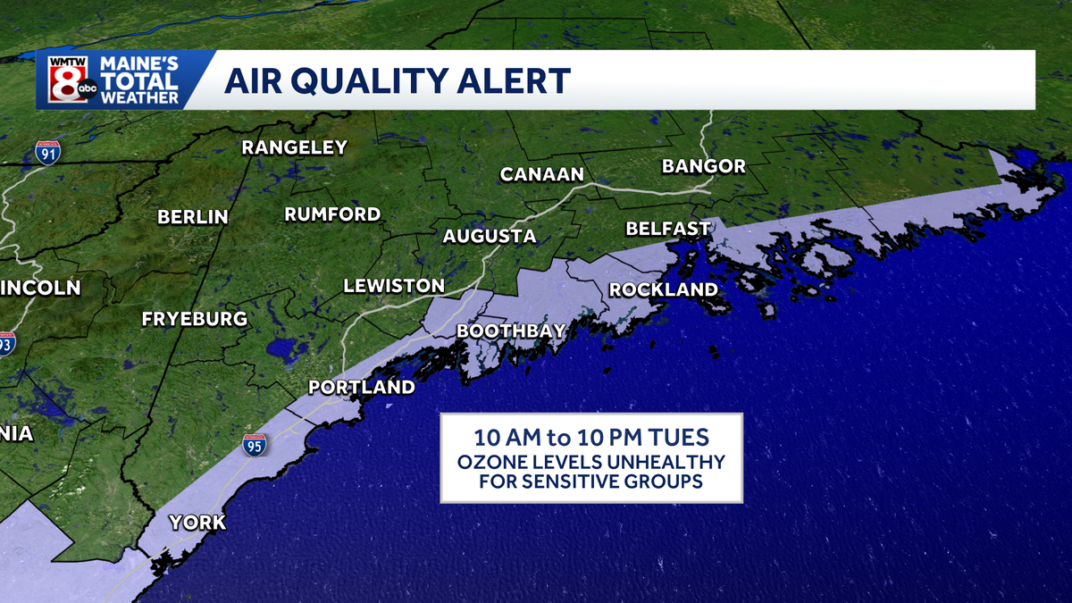 Air quality alert in effect for entire Maine coast throughout day