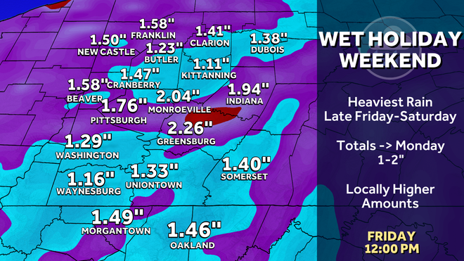 Wet weather for the Memorial Day weekend