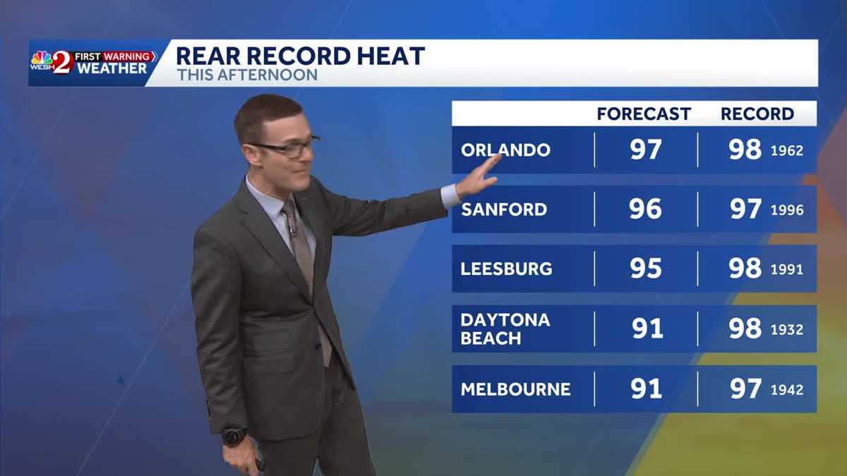 Near-record heat persists for parts of Central Florida