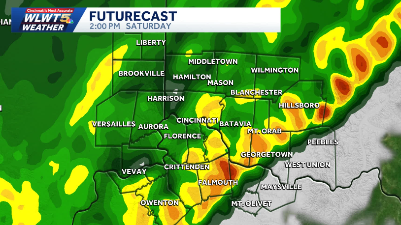 Severe threat: Chance for strong to severe storms Saturday - WLWT
