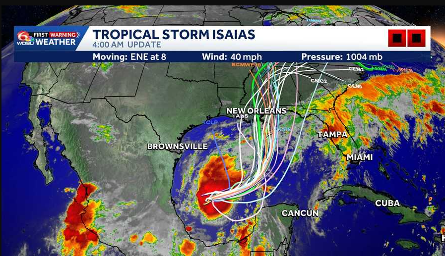 Tropical Storm Isaias: Louisiana monitors Gulf forecasts 4 Tropical Storm Isaias: Louisiana monitors Gulf forecasts