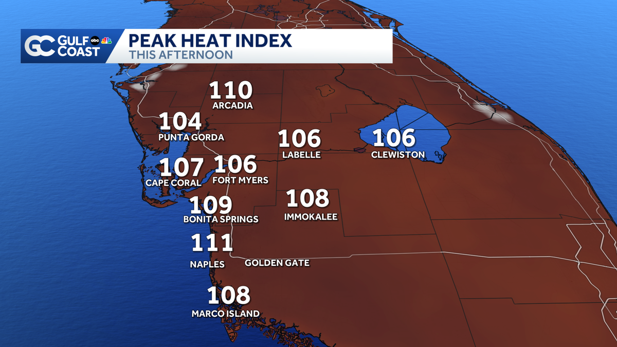 Impact Day: Heat Advisory Issued for the Gulf Coast as heat index peaks near 110 degrees