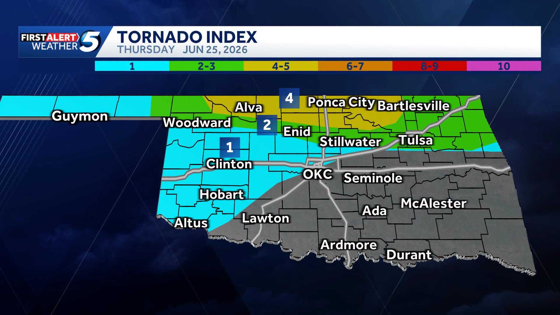 Oklahoma Weather Forecast: Alert day, severe storm risk late - KOCO