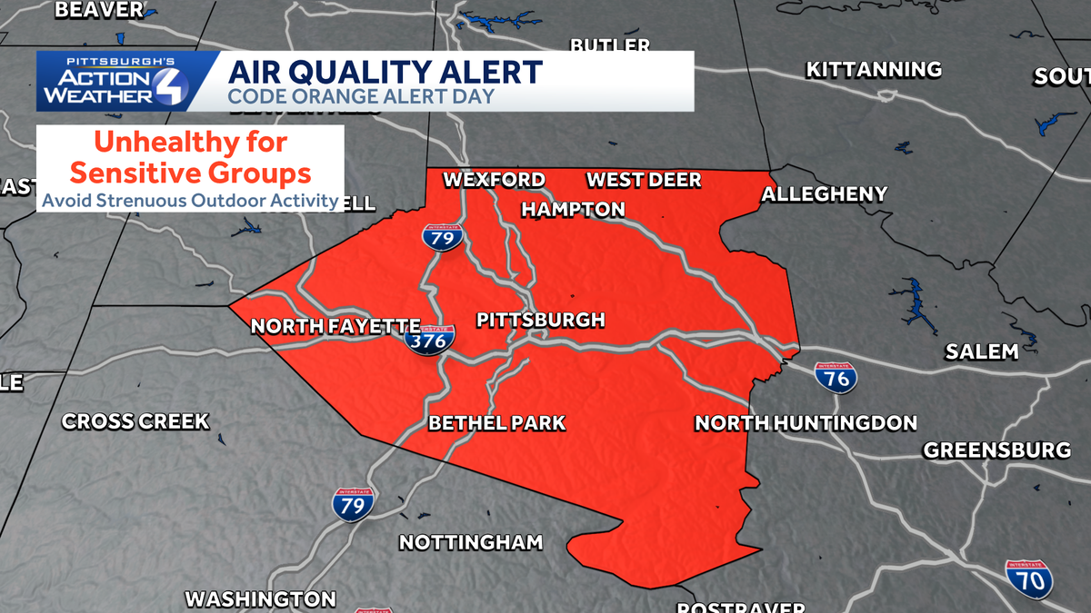 Code Orange: Air quality alerts for Saturday in Pennsylvania - WTAE
