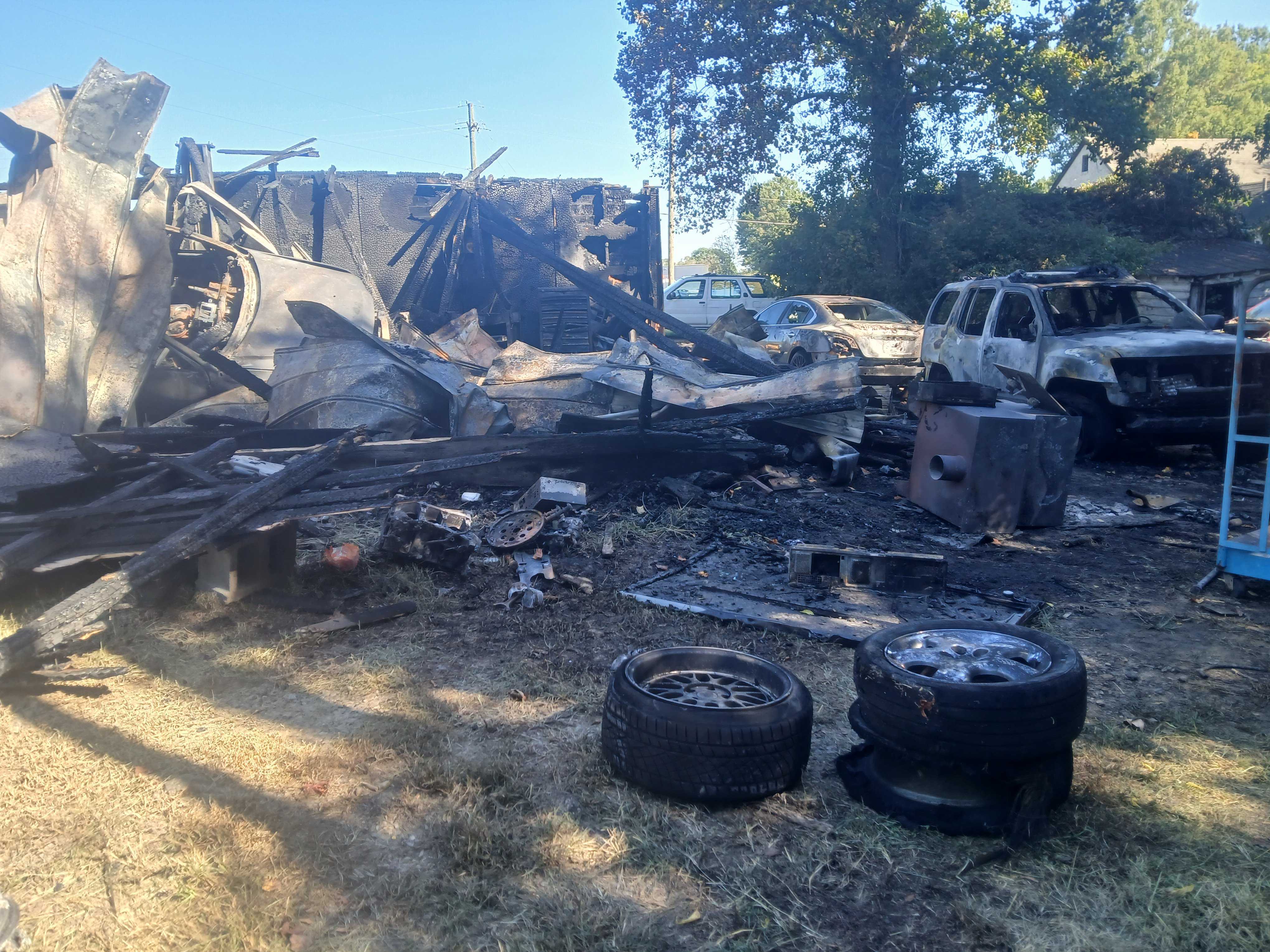 wxii12.com - Michael Pardee - Mocksville auto repair shop destroyed in Tuesday fire