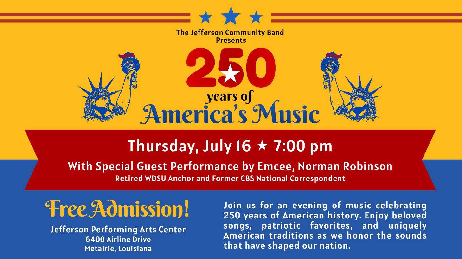 Jefferson Community Band celebrates 250 years of American music