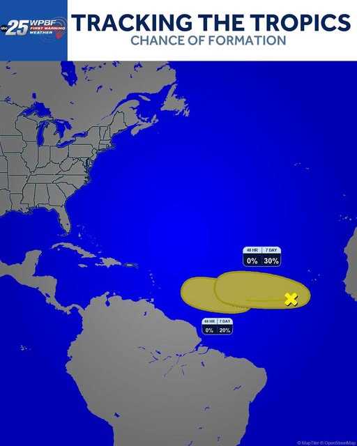 National Hurricane Center monitoring 2 tropical waves in Eastern Atlantic