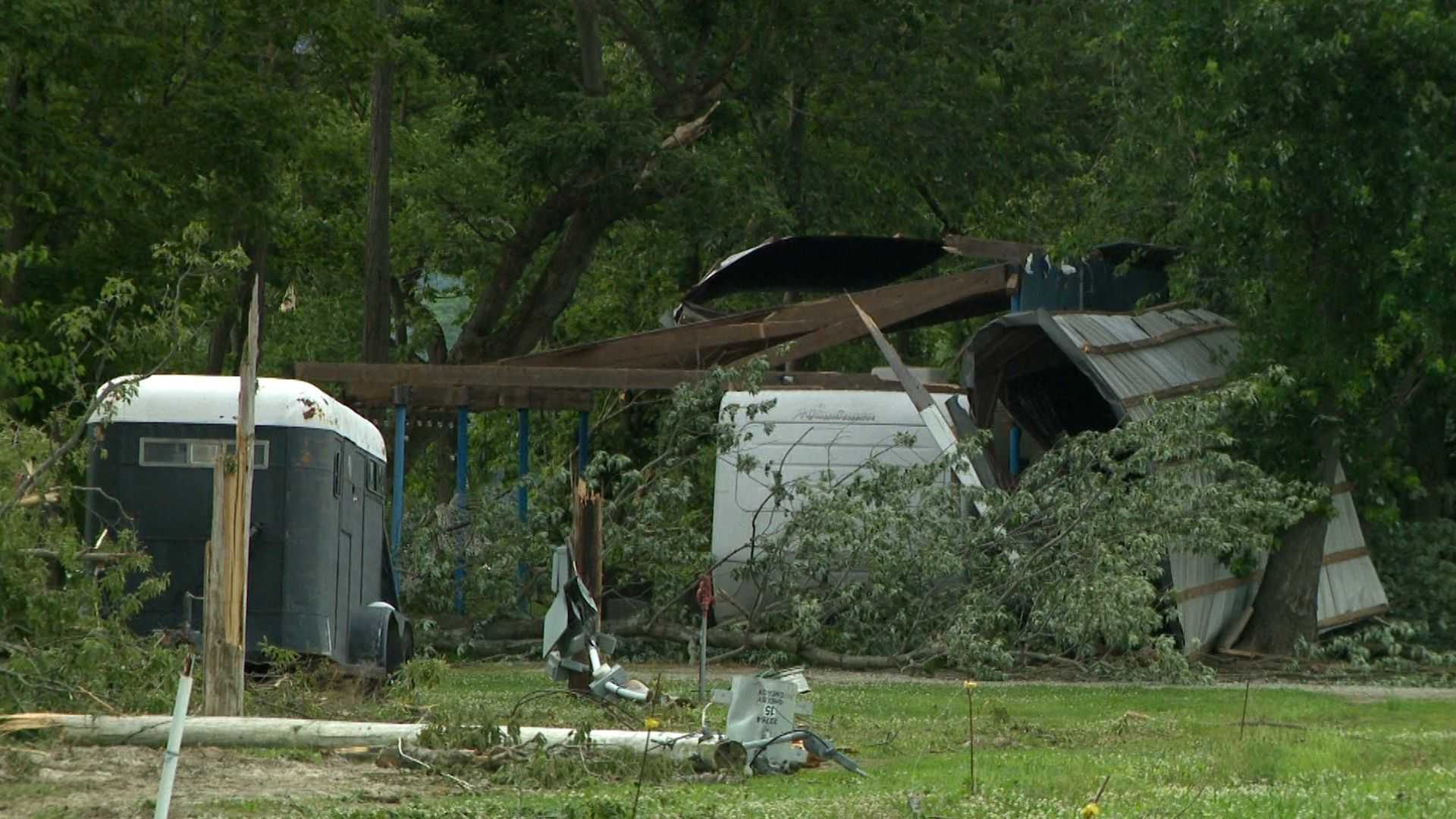 Strong storms leave behind damage in Trimble County