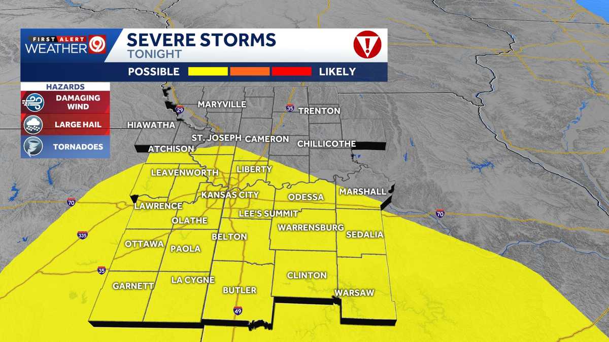 Kansas City weather: strong storms could develop Sunday evening and overnight