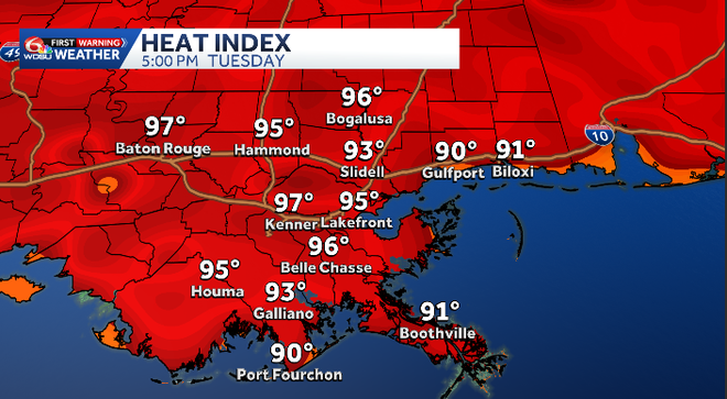 Seasonal weather continues as highs reach the upper 80s with spotty ...
