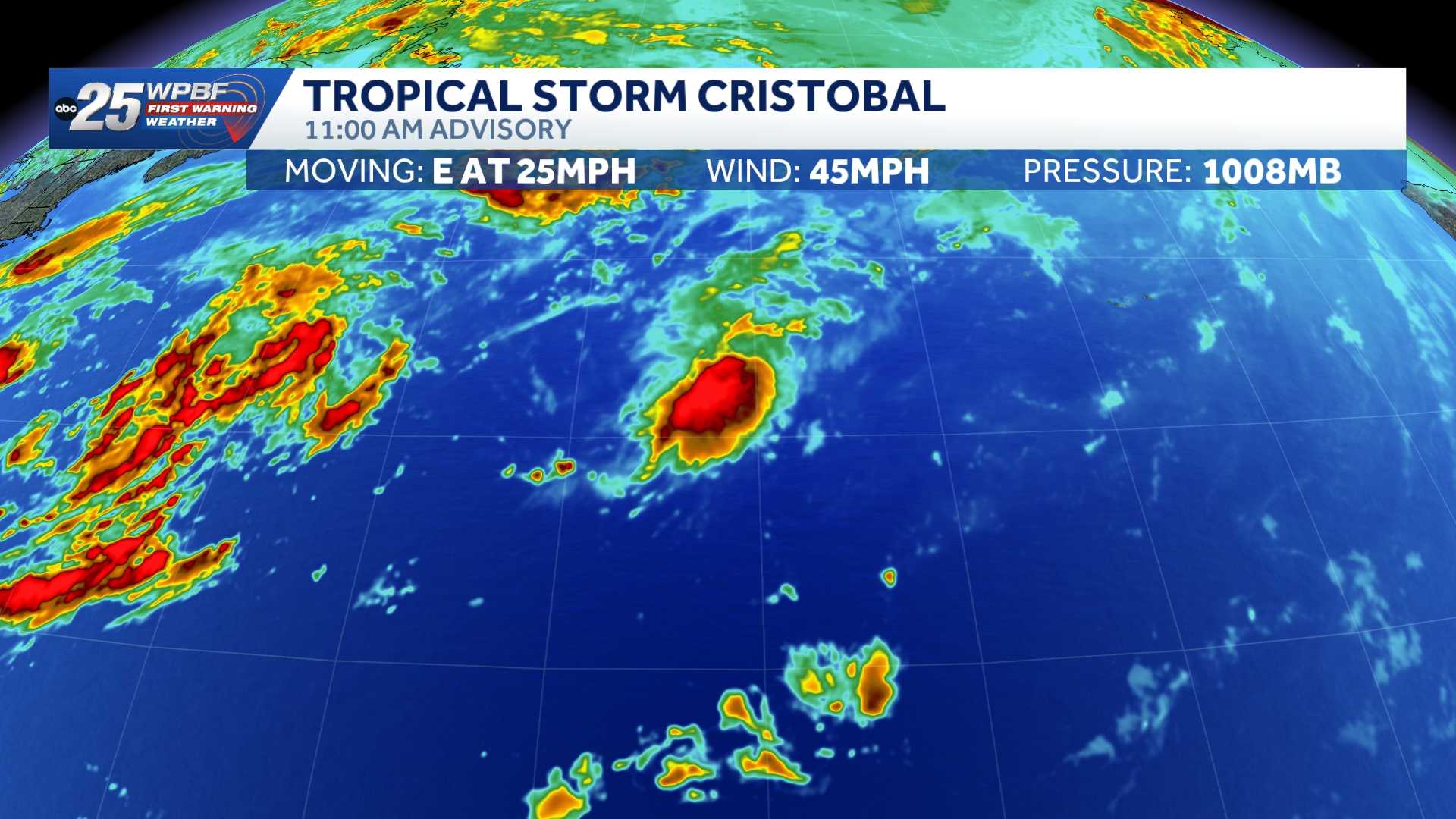 Cristobal becomes third named storm of the 2026 Atlantic hurricane season