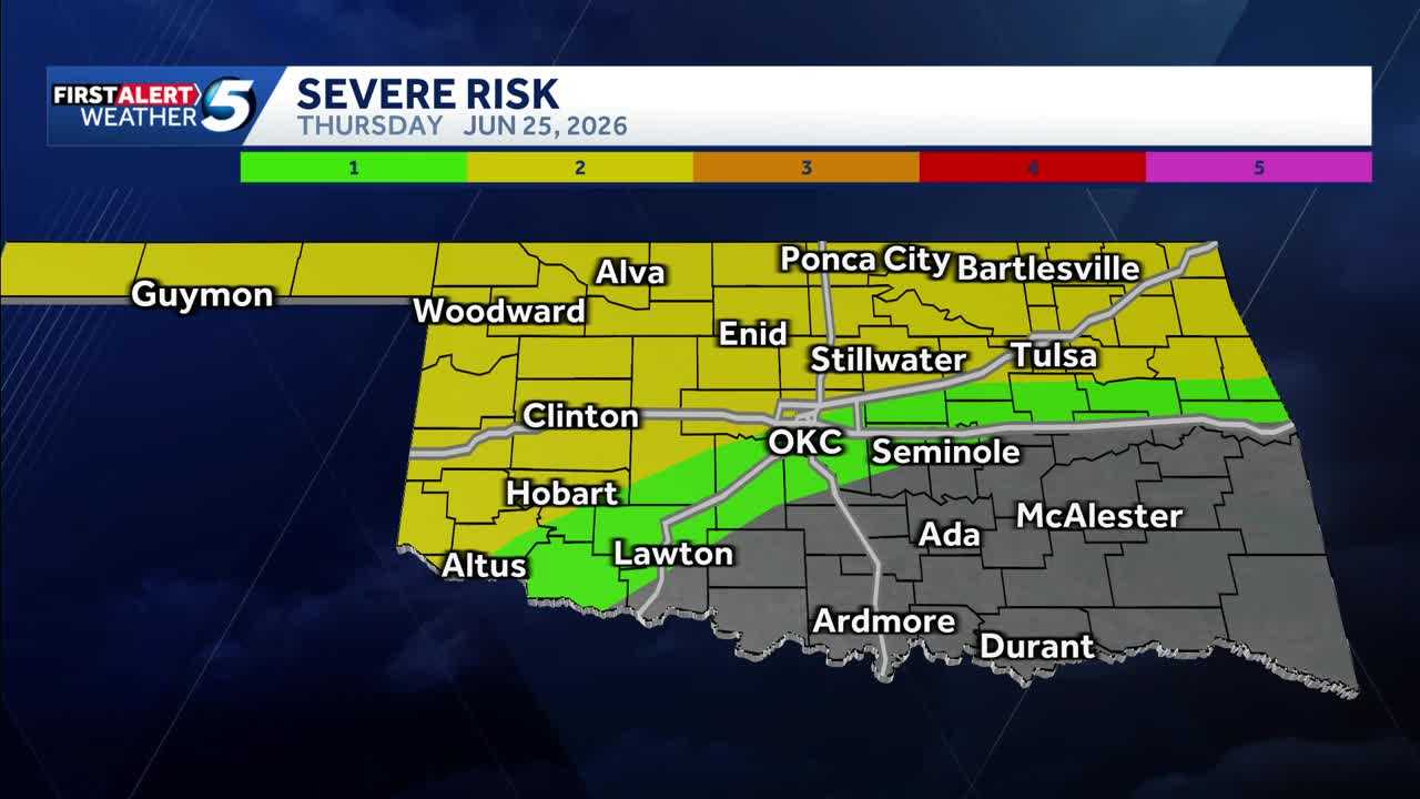 Oklahoma Weather Forecast: Alert day, severe storm risk late - KOCO