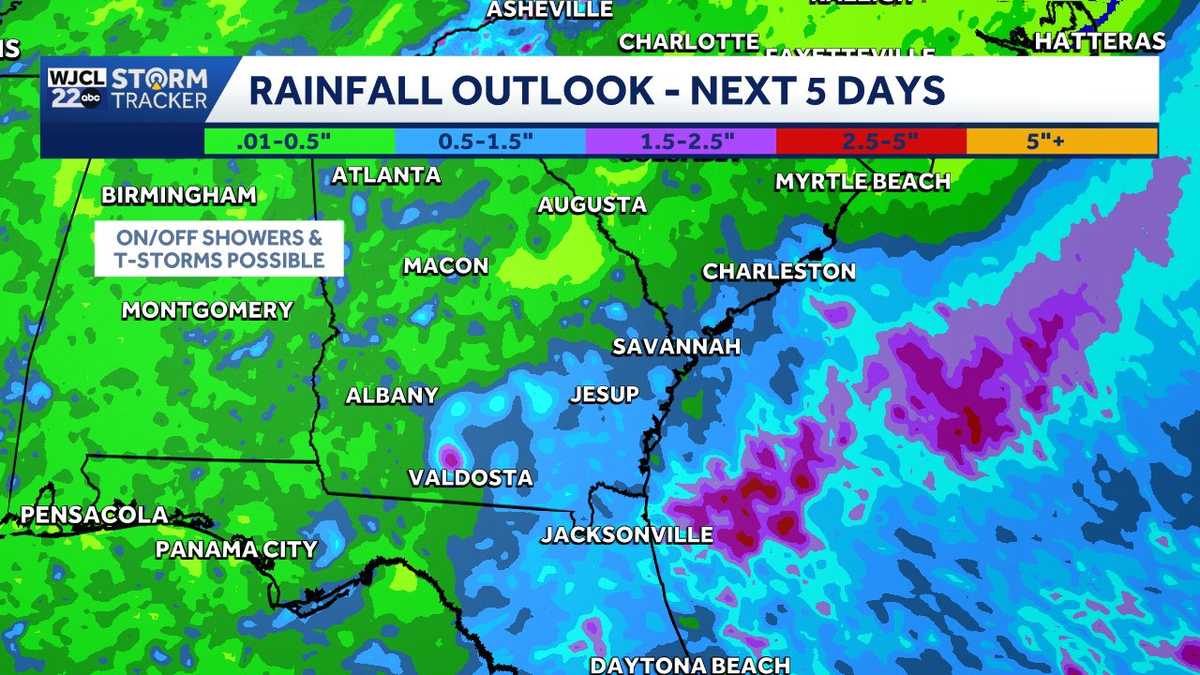 Weekend forecast...when you may have to dodge a few raindrops in Southeast Georgia, Lowcountry