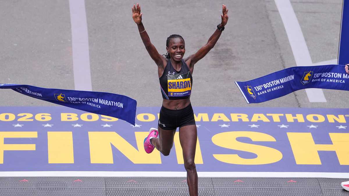 Kenya's Sharon Lokedi wins 2nd straight Boston Marathon
