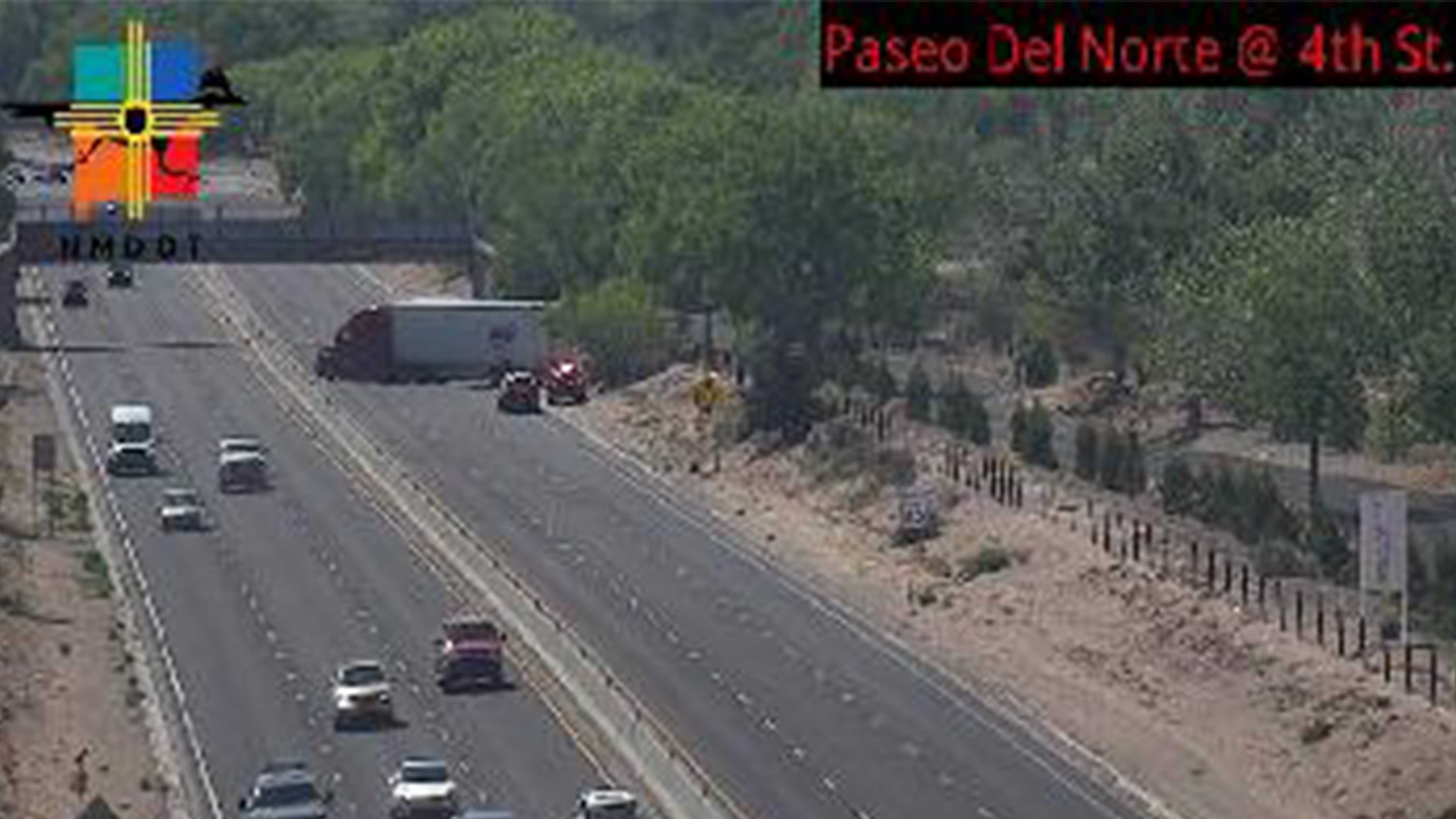 Direction of Paseo Del Norte reopened after semitrailer response